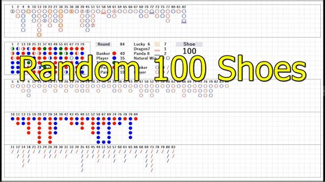 Baccarat simulator and shoes generator. Download 100 shoes for .